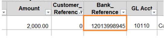 Bank Reference