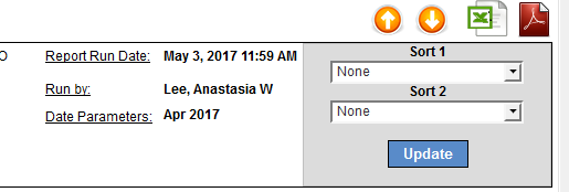 Asset Management Report - report view sort filters