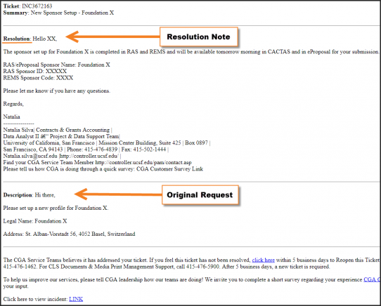 Change in CGA ServiceNow Resolution Notes | Controller's Office